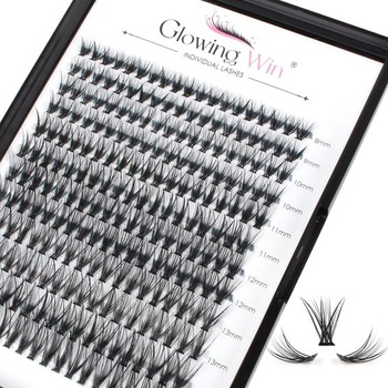 Glowing Win Individuálne riasy Cluster Lashes Individuálne umelé riasy Objem 228 kusov Individuálne