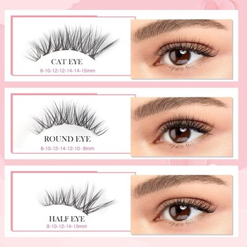 Glowing Win Individuálne riasy Cluster Lashes Individuálne umelé riasy Objem 228 kusov Individuálne