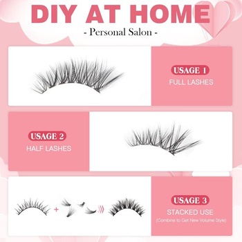 Glowing Win Individuálne riasy Cluster Lashes Individuálne umelé riasy Objem 228 kusov Individuálne