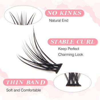 Glowing Win Individuálne riasy Cluster Lashes Individuálne umelé riasy Objem 228 kusov Individuálne