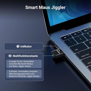 UGREEN Bluetooth 5.3 adaptér pre PC a myš jiggler, Bluetooth dongle pre stolný počítač, počítač, 2