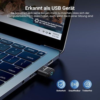UGREEN Bluetooth 5.3 adaptér pre PC a myš jiggler, Bluetooth dongle pre stolný počítač, počítač, 2