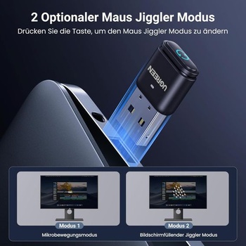 UGREEN Bluetooth 5.3 adaptér pre PC a myš jiggler, Bluetooth dongle pre stolný počítač, počítač, 2