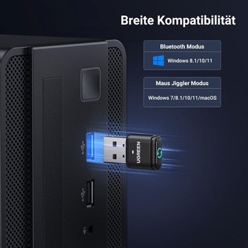 UGREEN Bluetooth 5.3 adaptér pre PC a myš jiggler, Bluetooth dongle pre stolný počítač, počítač, 2