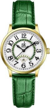 Dámské hodinky Shengke barva zelená 