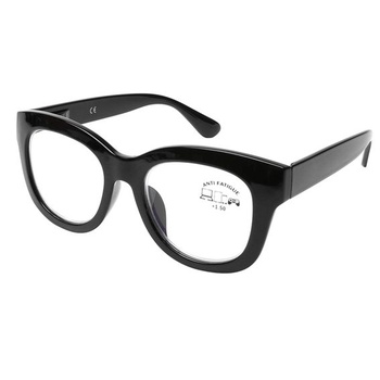 Počítačové brýle s modrým světlem DOOViC s filtrem černé - velký rám, široké stranice, pružinový