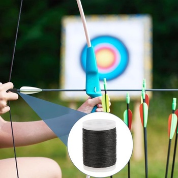 Mozeat Lens 1 rola tetivy na lukostreľbu, priadza na navíjanie tetivy, čierna niť na tetivu, priadza pre
