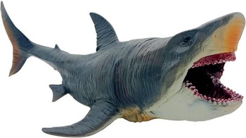 SIENON Veľká hračka so žralokom Megalodon 27 cm Realistická figúrka Hlbinné stvorenie Plastová