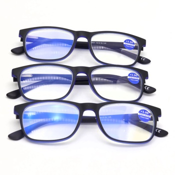 Brýle na čtení MMOWW DEL006-3pc-Blue-3.0