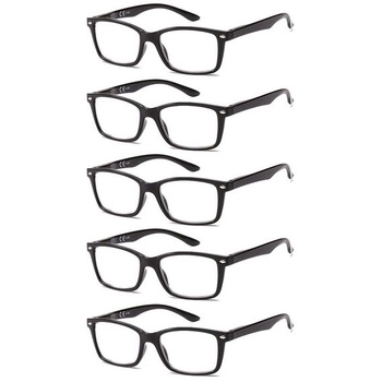 Suertree Balení 5 brýlí na čtení Pružinový pant Vizuální pomůcka Brýle s oční optikou Pomůcky na