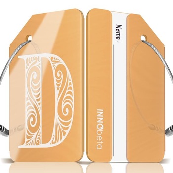 Visačka na kufr, Initial Design Visačka na kufr, Visačky na zavazadla z nerezové oceli se 2 kroužky