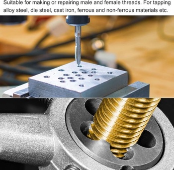 sourcing máp Sada závitníkov a matríc, M12 x 1,75 metrický metrický ľavý závit frézovanie závitu s