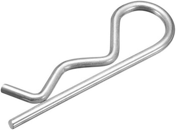 sourcing máp Clip Pins 2mm Drôt Uhlíková oceľ Dĺžka 40mm Príves v tvare R Pružinová Záves Traktor