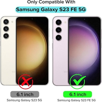 Pouzdro ivoler pro Samsung Galaxy S23 FE 5G (ne pro Samsung Galaxy S23), Transparentní ochranné