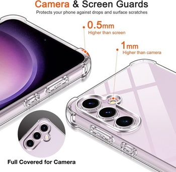 Pouzdro ivoler pro Samsung Galaxy S23 FE 5G (ne pro Samsung Galaxy S23), Transparentní ochranné