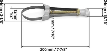 QWORK® páskový kľúč na olejové filtre s kovovým pásikom Ø 60-120 mm