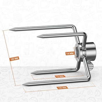 Jehly na maso Onlyfire Heavy Duty Vidlicové špízy pro grilovací grilovací rožeň, nerezová ocel,
