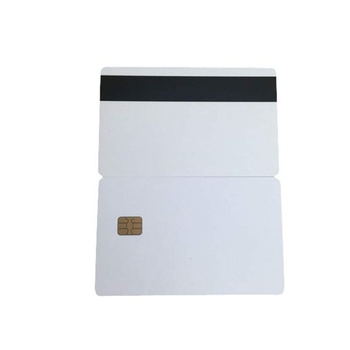 Kontaktní čipová PVC karta YARONGTECH bílá SLE4442 s magnetickým proužkem HICO (balení 10 ks)