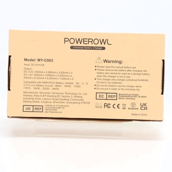 Nabíjačka batérií POWEROWL 8 ks AA