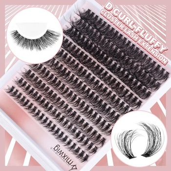 Cat Eye Lash Clusters Kit 80D Lash Extension Kit Prírodné zhluky rias Sada našuchorených