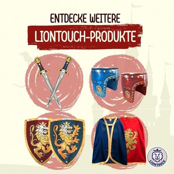Liontouch - Rytierske sekery pre chlapcov, modré a červené - Pre deti vo veku 3-8 rokov | Stredoveká