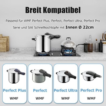 Anable náhradní díl těsnící kroužek pro WMF, 22cm tlakový hrnec silikonové těsnění pro WMF a Silit