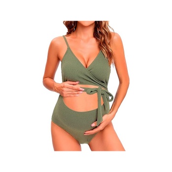 Těhotenské plavky Tofern vel. M zelené