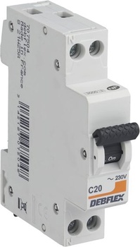 DEBFLEX - 20A fáza + nulový vodič 3KA Istič - Skratový modul - Certifikát NF - Inštalácia do
