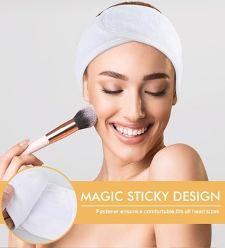 SINLAND gumička do vlasov na make-up, gumička do vlasov z mikrovlákna, kozmetická čelenka froté,