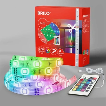 BRILONER - 5m RGB LED pásek, LED světelný pásek, změna…