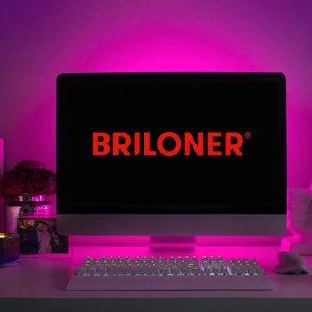 BRILONER - 5m RGB LED pásek, LED světelný pásek, změna barvy, světelný řetěz, dálkové ovládání, LED