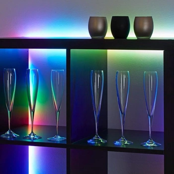 BRILONER - 5m RGB LED pásek, LED světelný pásek, změna barvy, světelný řetěz, dálkové ovládání, LED