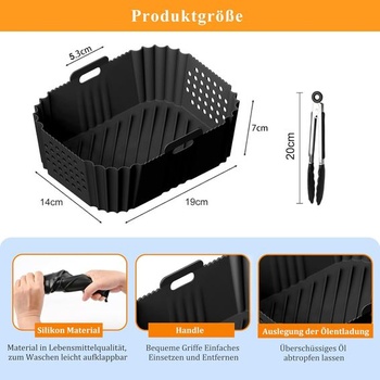 Silikónová teplovzdušná fritéza pre Ninja Foodi Dual Zone SL400EUCP AF400EU AF300EU, Airfryer