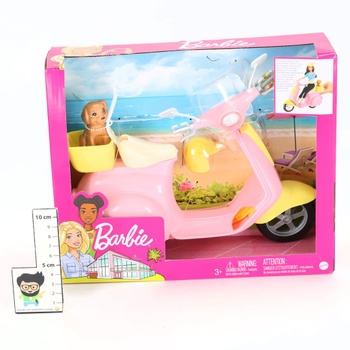 Scooter Barbie růžový s pejskem