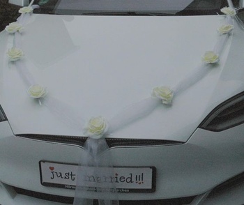 SELBERDEKO Šperky do auta Nevesta Pár Ružová dekorácia Svadobné auto Svadobné dekorácie Garland Car