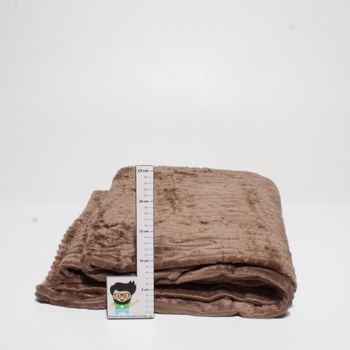 Hebká deka Miulee 170 × 210 cm hnědá