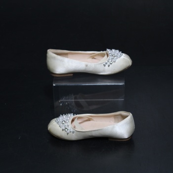 Dievčenské baleríny Dream Pairs, biele, veľ. 27