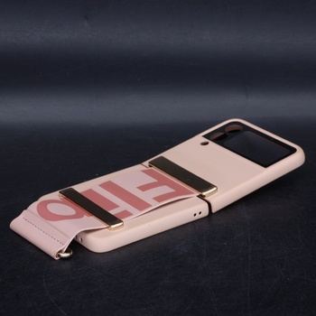 Pro Samsung Galaxy Z Flip 4 Case with Strap, Z Flip 4 Case Růžové s odklápěcím chráničem [Camera