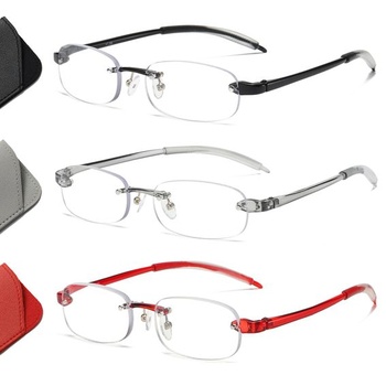 Hubeye 3 páry bezrámových brýlí na čtení pro muže a ženy Materiál TR90 Lehký Pohodlný Pomůcka na