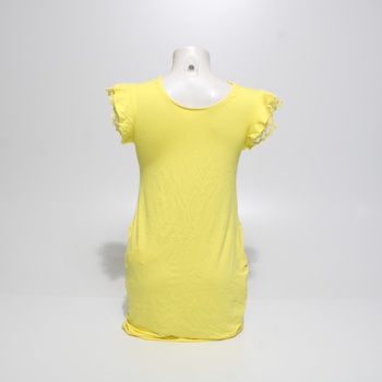 Dámske žlté letné šaty s mini sukňou