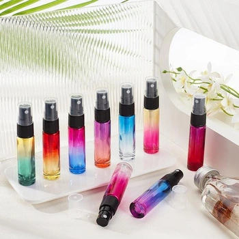 BENECREAT 9PCS 10ml prázdný barevný atomizér Mini lahvičky se sprejem na parfémy Jemná mlha