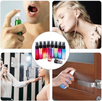 BENECREAT 9PCS 10ml prázdný barevný atomizér Mini lahvičky se sprejem na parfémy Jemná mlha