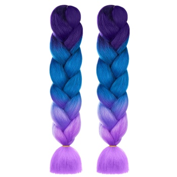Aomig Braids Extensions, 2PC Ombre syntetické vlasy na zapletanie vrkočov, 24