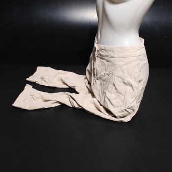 Béžové kalhoty ZARA s dlouhými nohavicemi