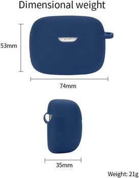 FTRONGRT silikónové púzdro na Bluetooth slúchadlá pre JBL Tune Beam, odolné a nárazuvzdorné, kryty