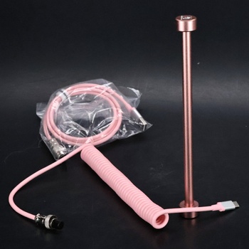 Navíjecí tyč s kabelem MAMBASNAKE, růžová