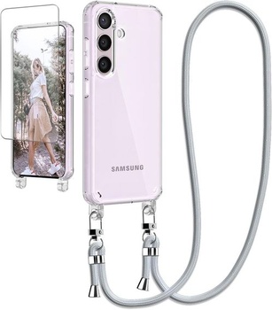 Retiazkové púzdro na mobil Ciciber na mobil Samsung Galaxy S24 púzdro s opaskom a ochrannou fóliou,