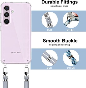Retiazkové púzdro na mobil Ciciber na mobil Samsung Galaxy S24 púzdro s opaskom a ochrannou fóliou,
