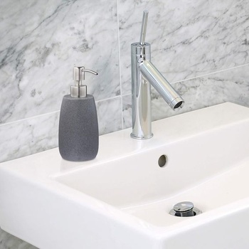 Relaxdays dávkovač mydla 300 ml, doplňovacia, kúpeľňa, kuchyňa, dávkovač tekutého mydla, okrúhly,