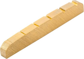 Musiclily Basic 42mm mosadzná gitarová matica s predrezaným sedlom pre elektrickú gitaru Strat Tele